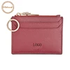 Portable Ring Zipper Mini Card Case Wallet,Slim Credit Card Case,Zipper Holder purse