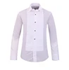 China supplie elegant down white collar long sleeve white tuxedo shirt for man