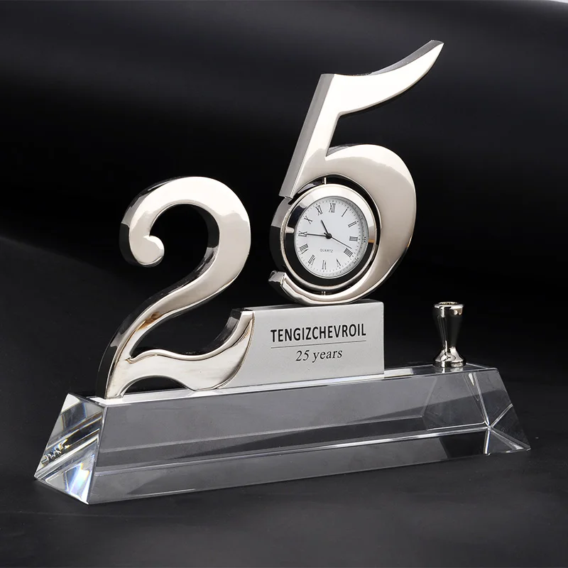 25th Anniversary Crystal Award Trophy Souvenir Anniversary Gifts For