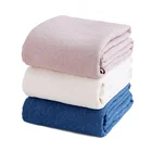 Three layer double cotton middle of polyester cashmere raschel airline blanket