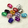 Water drop long octagonal hand-stitched color acrylic claw rhinestone