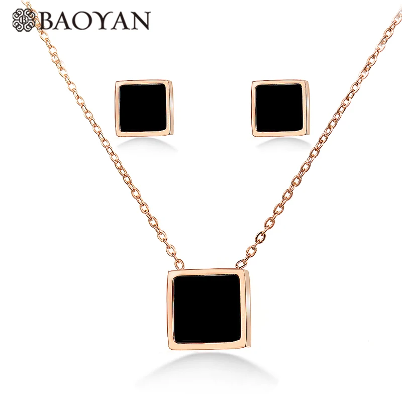 BAOYAN Tri Color Square Stainless Steel Jewelry Set
BAOYAN Tri Color Square Stainless Steel Jewelry Set