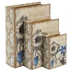 Paris Marks Vintage Shabby Chic Fake Wooden Storage Book Shaped Box