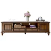 Solid wood American country living room modern style 55 inch tv stand