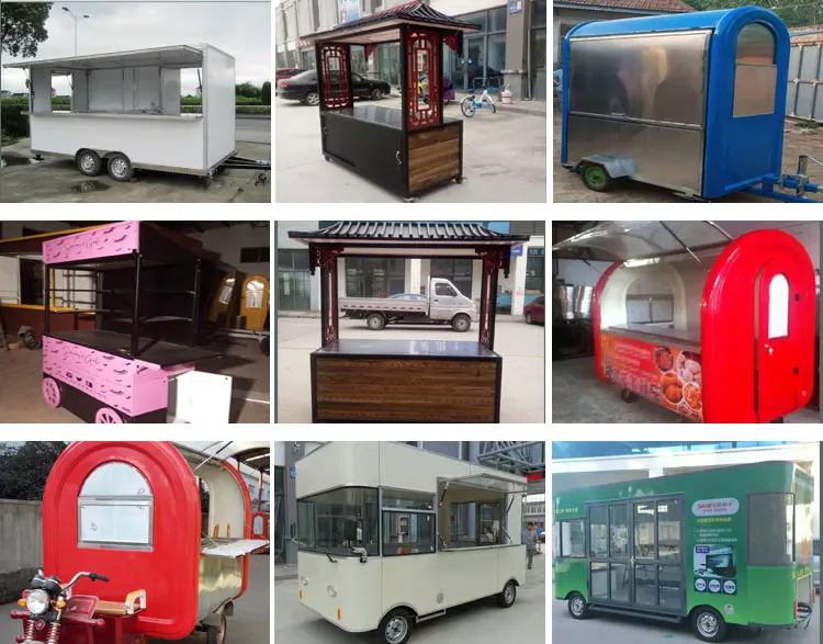 Coffee Vending Cart Bike Foodtruck Mobile Food Candy Carts manufacture