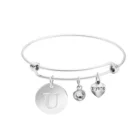 Free Customized Message Logo Festival Bangles Wedding Love Bracelets For Ladies