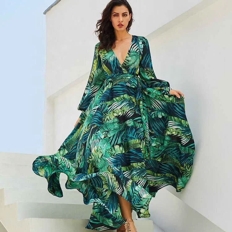 New Stunning Design British Style V Neck Sexy Long Sleeve Printed Women Bow Green Maxi Dress, Green,purple
New Stunning Design British Style V Neck Sexy Long Sleeve Printed Women Bow Green Maxi Dress, Green,purple