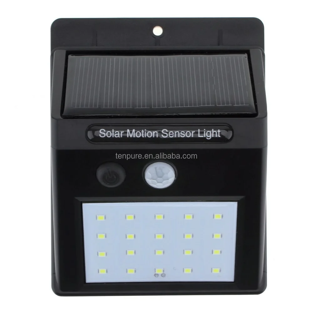 20 LED Outdoor Solar Garden Light Motion Sensor Waterproof Solar Pathway Flood Walkway Lights Lamps Human Infrared Night Light