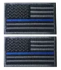 US Flag Thin Blue Line Embroidery Patch