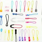 Wholesale backpack personalized color plastic custom logo cord pvc zipper puller