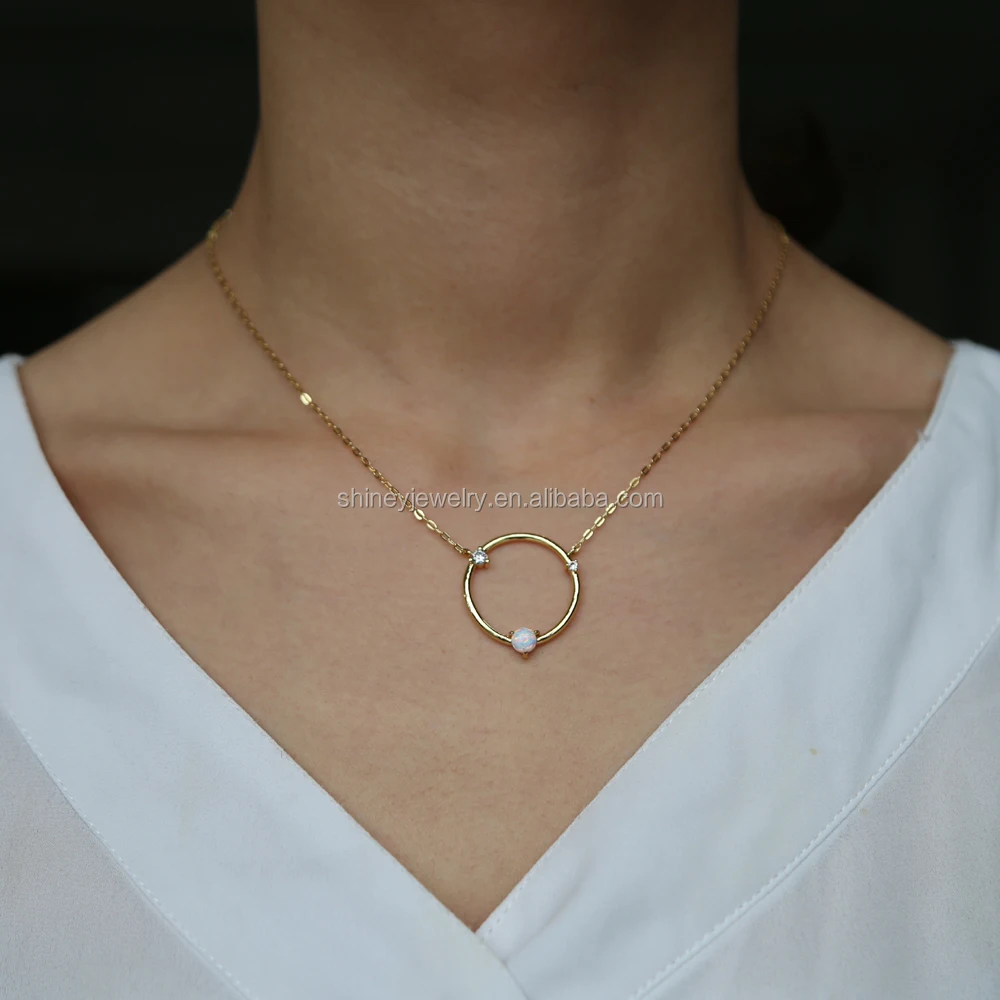 gold plated round circle Hollow round shaped Geometric simple classic design opal round circle necklace
gold plated round circle Hollow round shaped Geometric simple classic design opal round circle necklace