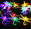 solar rgb led dragonfly string light Holiday Lighting solar motion sensor light