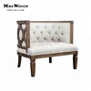 french oak wood tufted Lilly Barrel relax chair