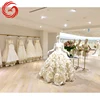 Romantic wedding dress shop design hanging wedding dress display stand