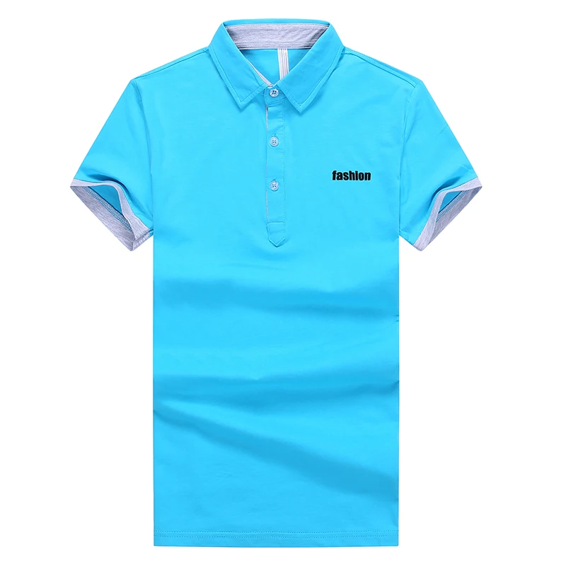 Men's Solid polo shirt 2015 summer style Slim Camisa polos HOT cotton polo Short sleeve Fashion cotton sleeve splice hombre 3XL