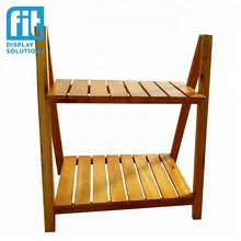 2018 high quality floor wooden garden flower pot display shelf