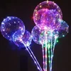 New 2019 gift LED latex balloon light wholesale air balloon party birthday business clear round transparent bobo balloon