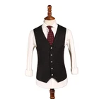 Cheap Hotel Restaurant Waiter Classic Black Waistcoat for Men