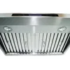 Stainless steel stove top exhaust hood without dustless