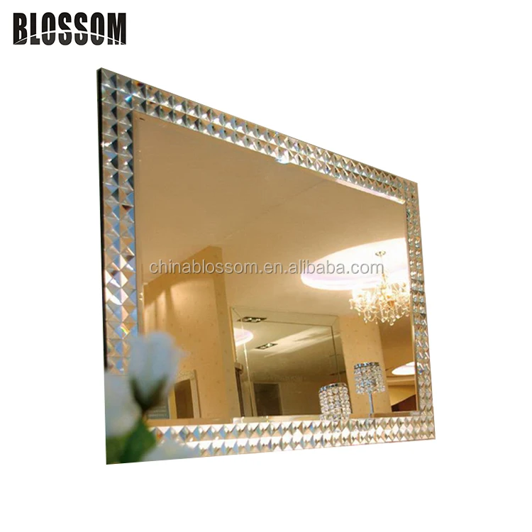 Серебряные украшения дома зеркала прямоугольный ванная комната искусства зеркало