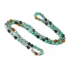 Beautiful design unisex beaded necklace natural green agate stone beads necklace