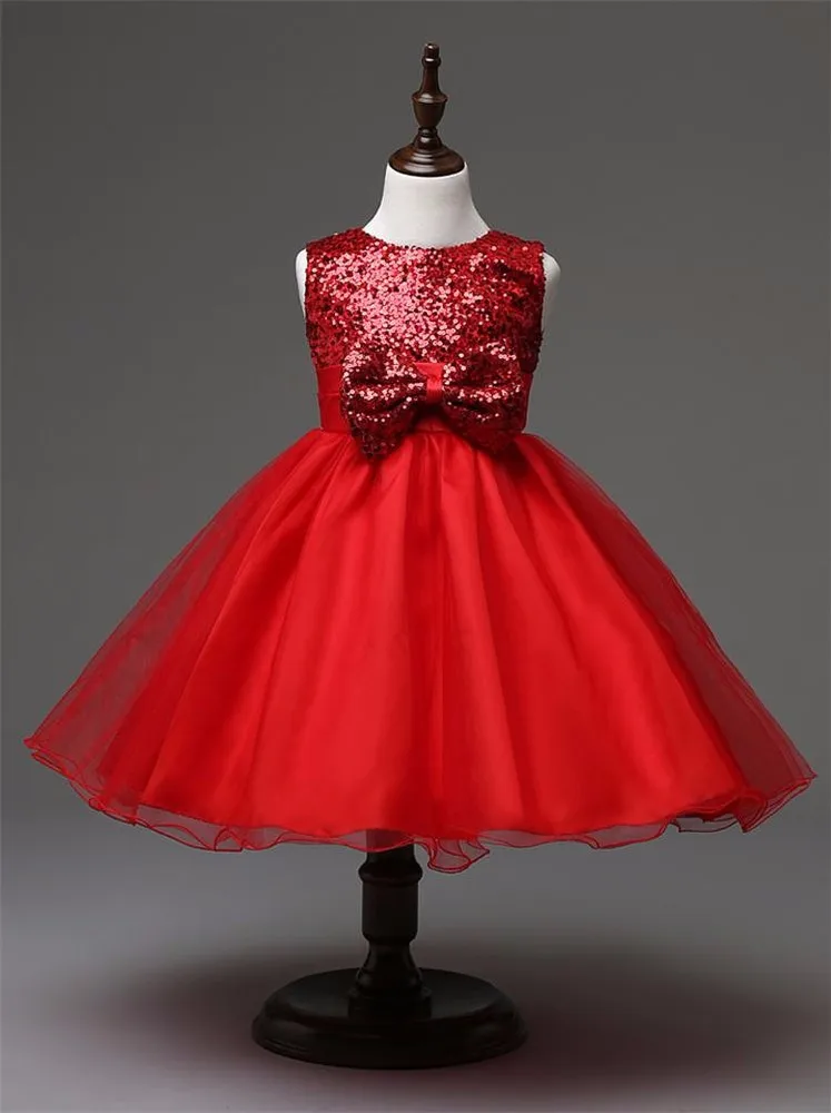 Girl Formal Dress Ceremony 2016 New Sleeveless Children Wedding Birthday Dresses For Girls Toddler Girls Clothes Kids Party Wear