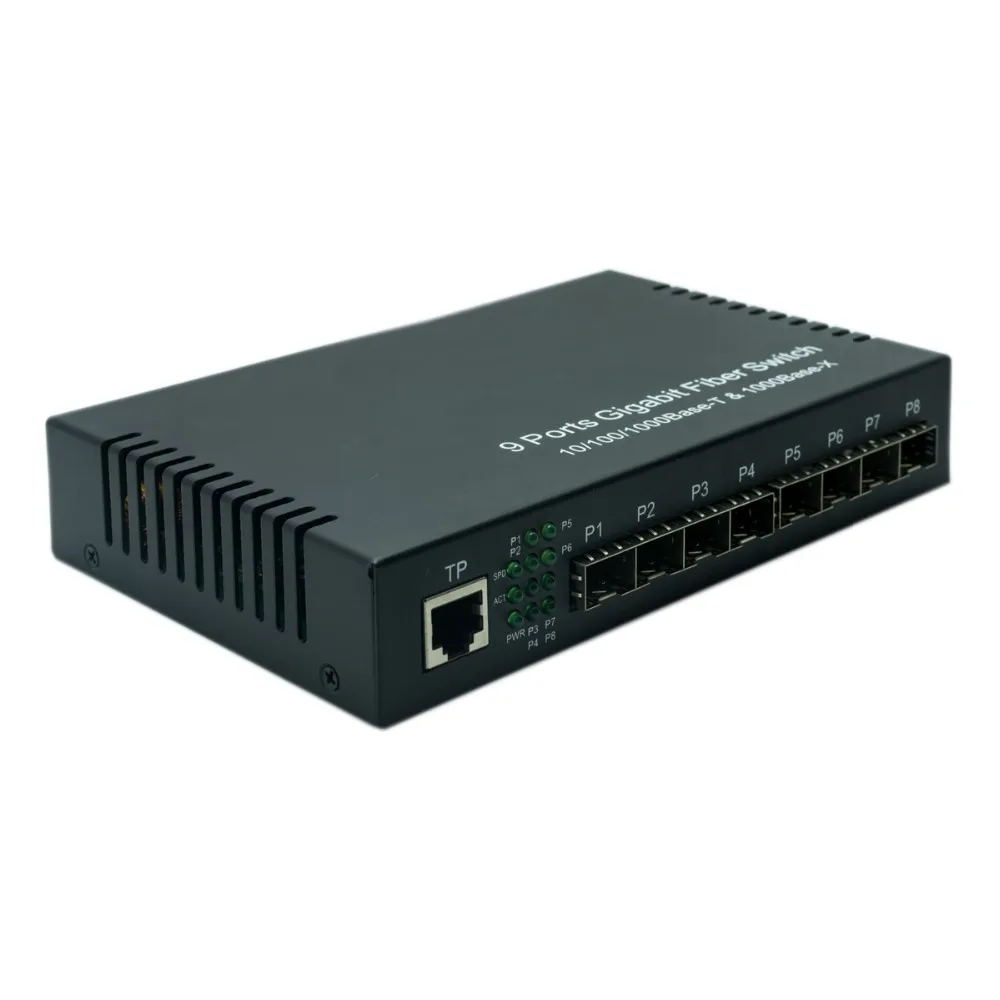 9 Port Fiber Switch Fiber Optic Switch 9 Port Sfp 10/100/100
