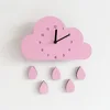 new item nordic style kid's room decor kid's toys cloud raindrops wooden silent bell wall hangings