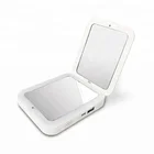 Smart dimmable light with flashlight function lady dual fancy pearl LED mirror power bank
