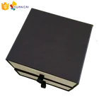Customized 2 layers Black Cardboard and Kraft Drawer Box