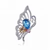 Popular import jewelry from china silver zircon brooch for ladies