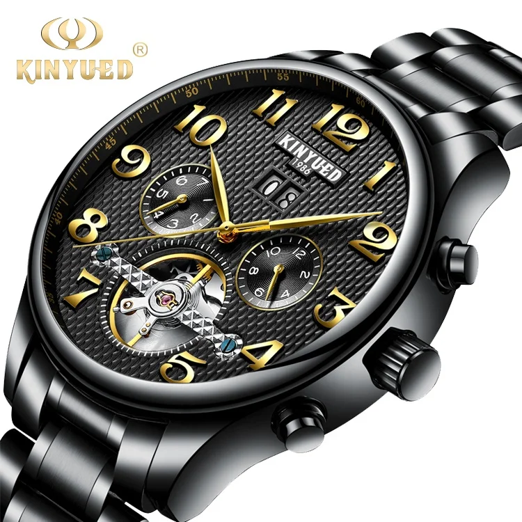 Automatic mechanical KINYUED watch fashion stainless steel mens waterproof automatic mechanical watch
Automatic mechanical KINYUED watch fashion stainless steel mens waterproof automatic mechanical watch