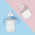 Cute silicone baby bottle water cup best selling silicone feeding bottles
