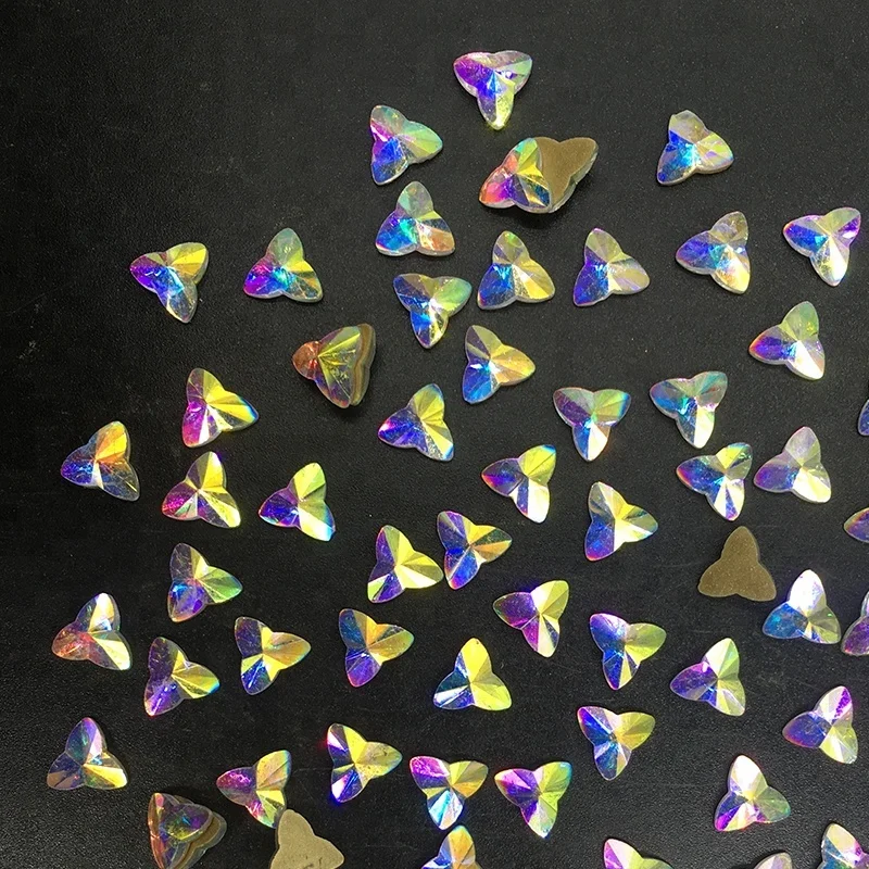 Wholesale Clover Shape Crystals Loose Bling AB Non Hotfix Stones Large Rhinestones 
Wholesale Clover Shape Crystals Loose Bling AB Non Hotfix Stones Large Rhinestones