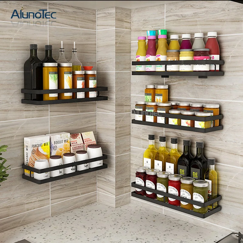 Spice Holder Stainless Steel Kitchen Storage Rack Hanging Wall Mounted Spice Rack, Black/silver
Spice Holder Stainless Steel Kitchen Storage Rack Hanging Wall Mounted Spice Rack, Black/silver