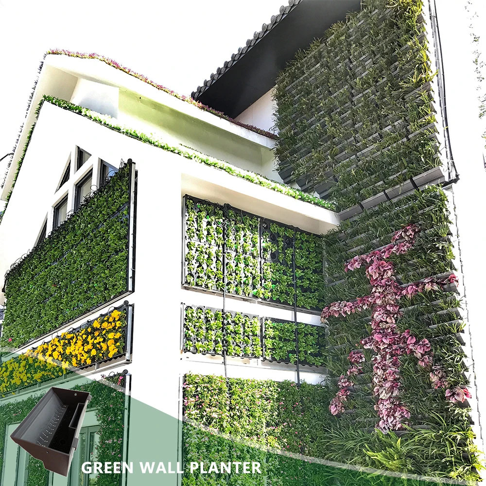 Green Wall Modules Vertical Garden Pots and Planters Green Vertical Wall System Plastic Flower Pot, Black
Green Wall Modules Vertical Garden Pots and Planters Green Vertical Wall System Plastic Flower Pot, Black
