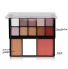Single blushr & Double layer ten color gitter eyeshadow & Powder cake three-in-one cosmetics
