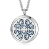 30mm Stainless Steel Butterfly Perfume Locket Aromatherapy Oil Pendant with Free Pads and Chain