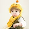 2pcs/Set Winter Baby Hat and Scarf Cute Crochet Knitted Pattern Caps for Infant Boys Girls Sombrero Children Kids Scarves Caps