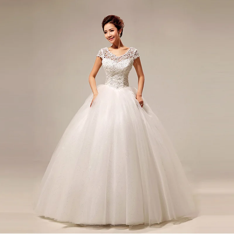 2015 Korean version cap shoulder sexy lace princess floor length women wedding dress
2015 Korean version cap shoulder sexy lace princess floor length women wedding dress