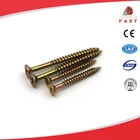 DIN 7505 yellow zinc plated flat head Pozi Drive Chipboard screw