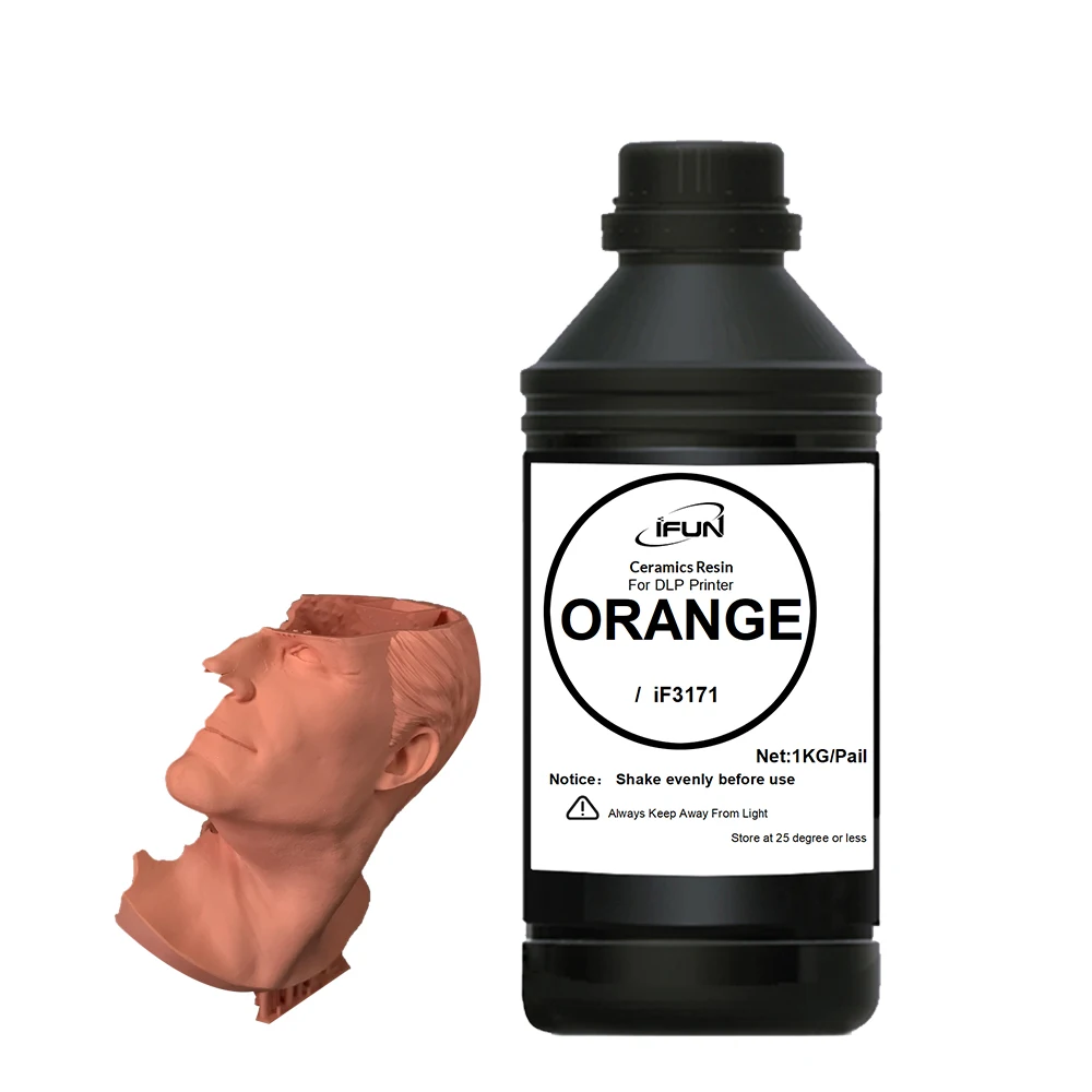 ifun 3D printer Ceramic resin / Wax resin jewelry 3d printing for dlp 3d printer uv photosensitive resin 405nm, Orange and skin
ifun 3D printer Ceramic resin / Wax resin jewelry 3d printing for dlp 3d printer uv photosensitive resin 405nm, Orange and skin