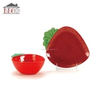 Spring Melamine Strawberry Shape Dinnerware Set