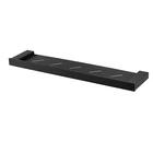 HUIDA black SS metal wall mounted bathroom accessories shelves