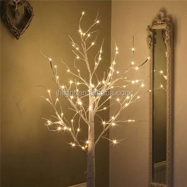 valentine"s day christmas birch tree light led twinkling stars