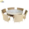 Low MOQ Round Dining Table Set with Rotating Centre