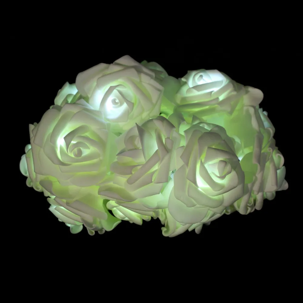 Fashion Holiday Lighting 20 LED Novelty Rose Flower Fairy String Lights Wedding Garden Party Christmas Decoration hot selling