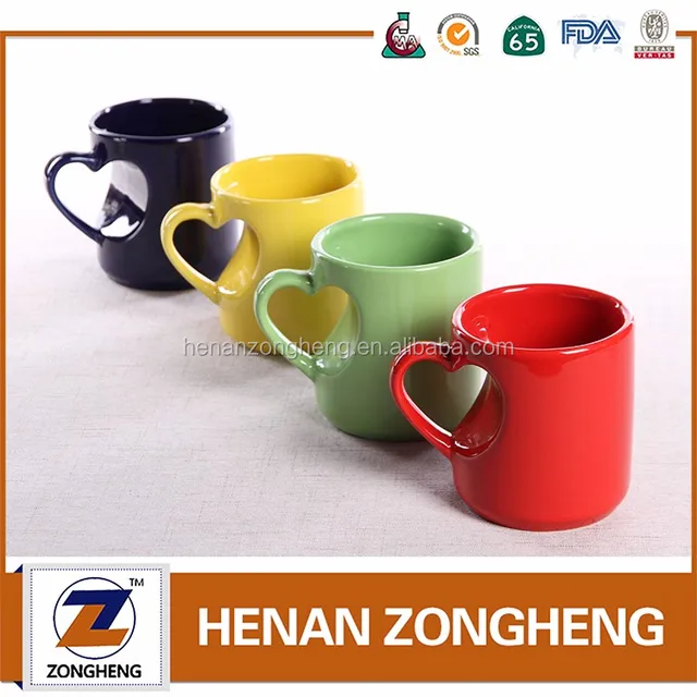 wholesale ceramic valentine red hearts coffee mug