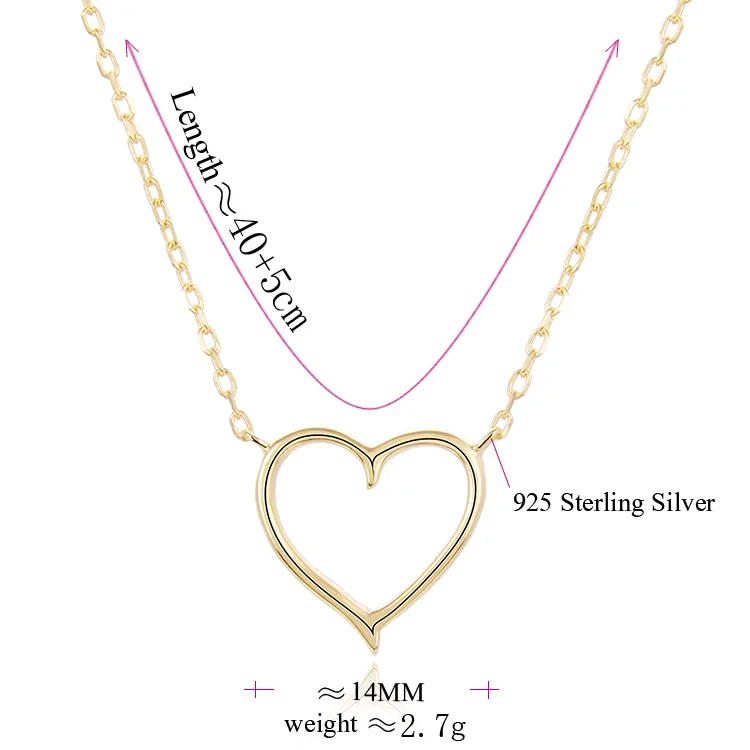 POLIVA Hot sale sterling 925 high quality fashion women necklace silver heart necklace
POLIVA Hot sale sterling 925 high quality fashion women necklace silver heart necklace