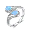 925 sterling silver synthetic opal Ring cheap wholesale silver jewelry manufacturer